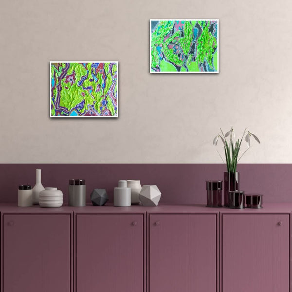 Klimt 1 and 2 12x9 inches on board